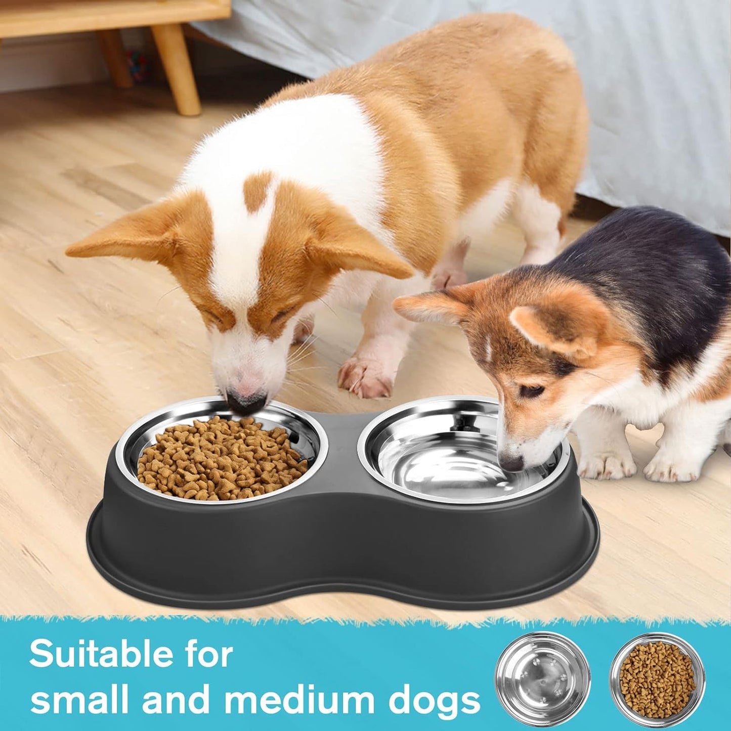 Double Dog Food Bowl