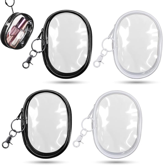 4 PCS Clear Keychain Pouch
