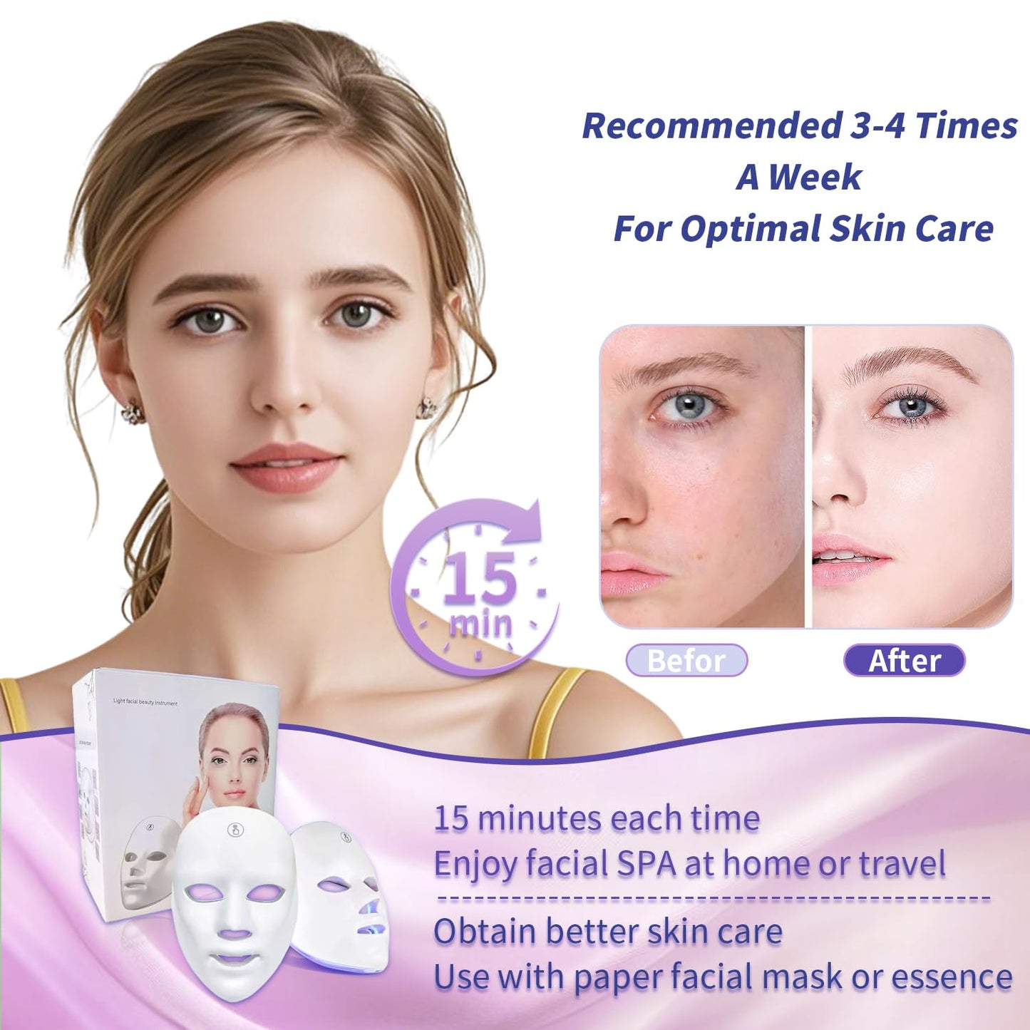 LED Face Mask for Skin Care